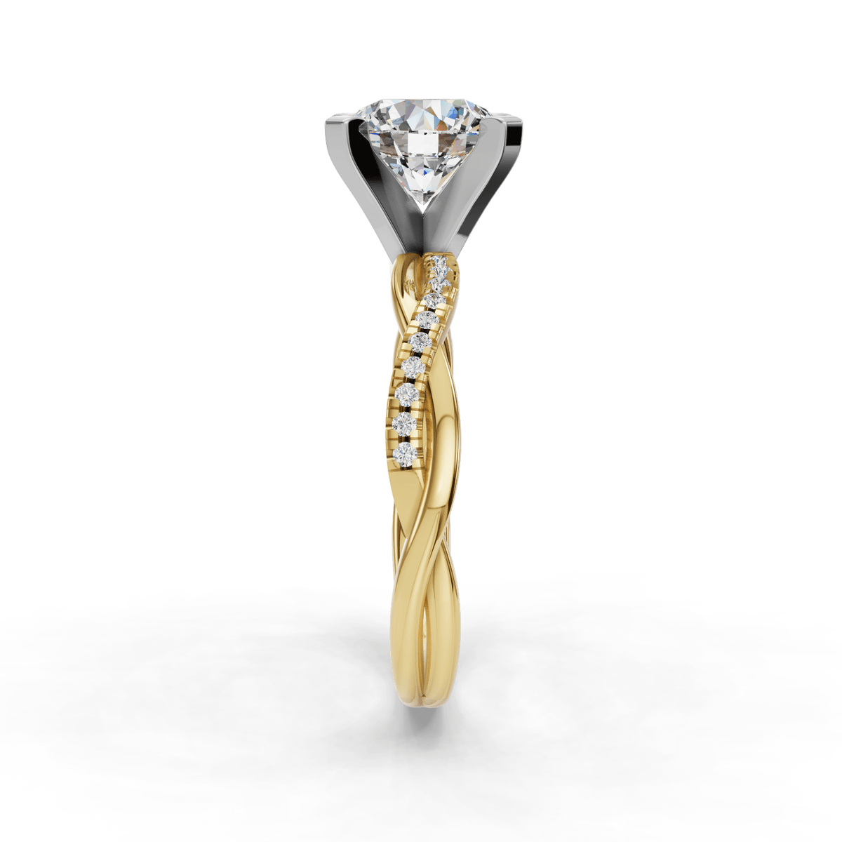 Classic Halo Engagement Ring – Mist Style in $14K Yellow Gold 18K Yellow Gold$