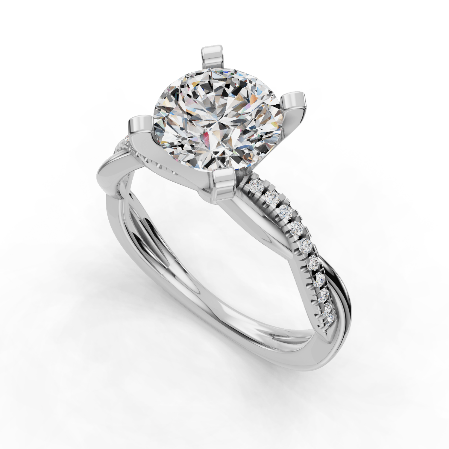 Classic Halo Engagement Ring – Mist Style