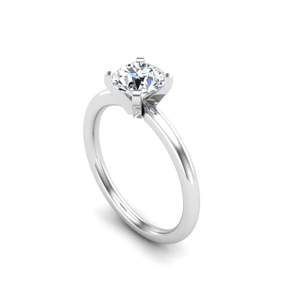 Cove 4-Prong Classic Solitaire Engagement Ring in $14K White Gold 18K White Gold Platinum$ 