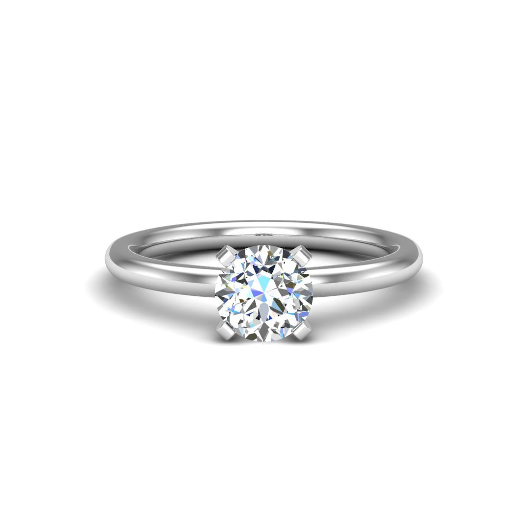 Cove 4-Prong Solitaire Engagement Ring in  $14K White Gold 18K White Gold Platinum$