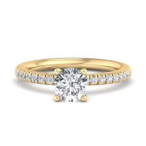 Dawn Hidden Halo with Pave Engagement Ring in $14K Yellow Gold 18K Yellow Gold$ 