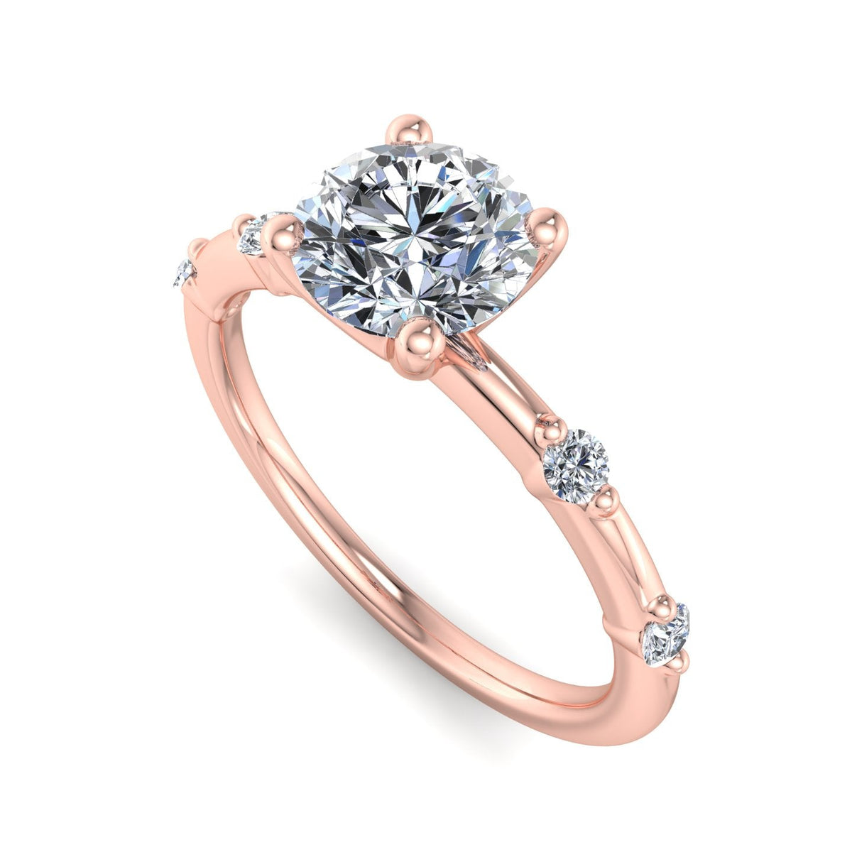 Eden Gallery Solitaire Engagement Ring in $14K Rose Gold$