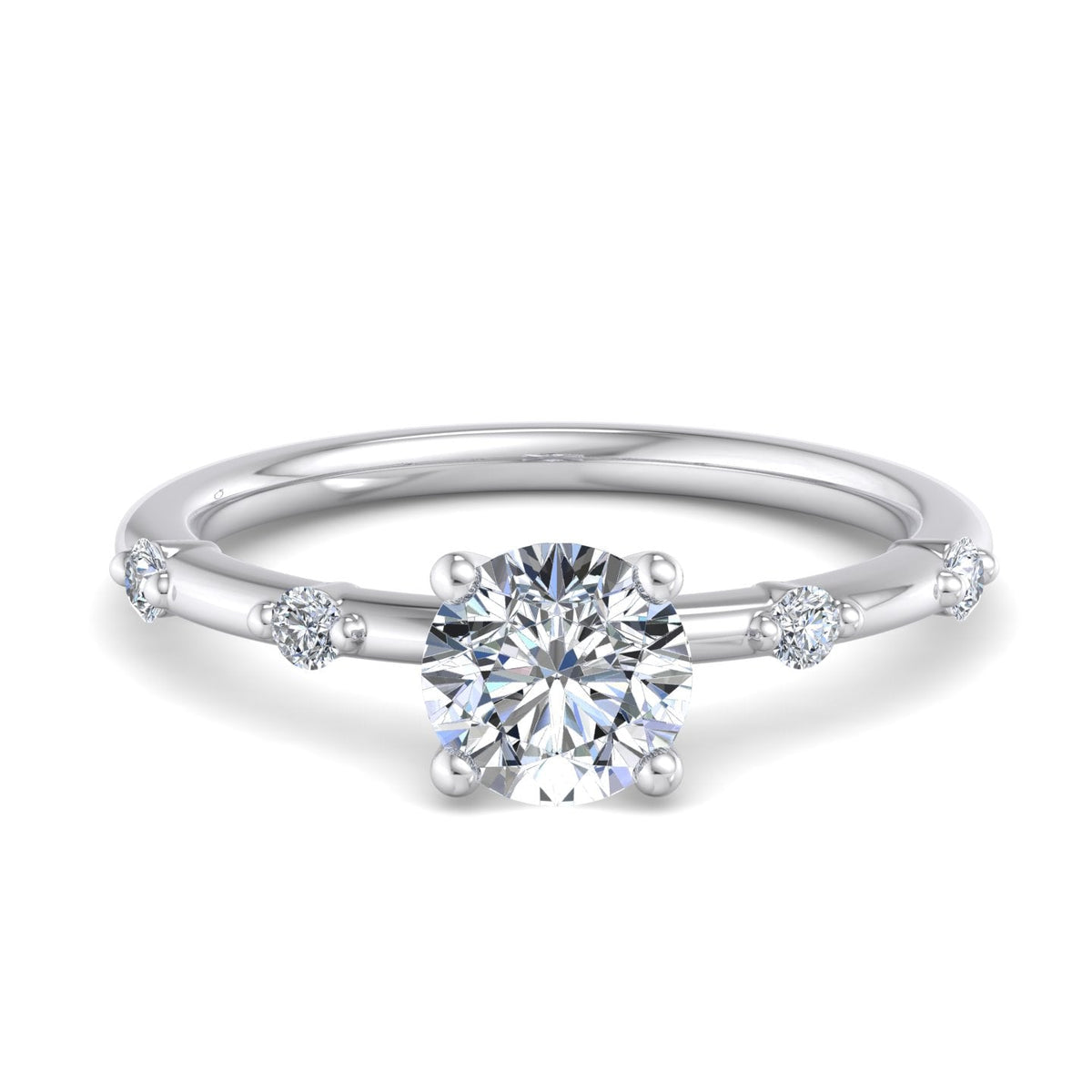 Eden Gallery Solitaire Engagement Ring in $14K White Gold 18K White Gold Platinum$ 