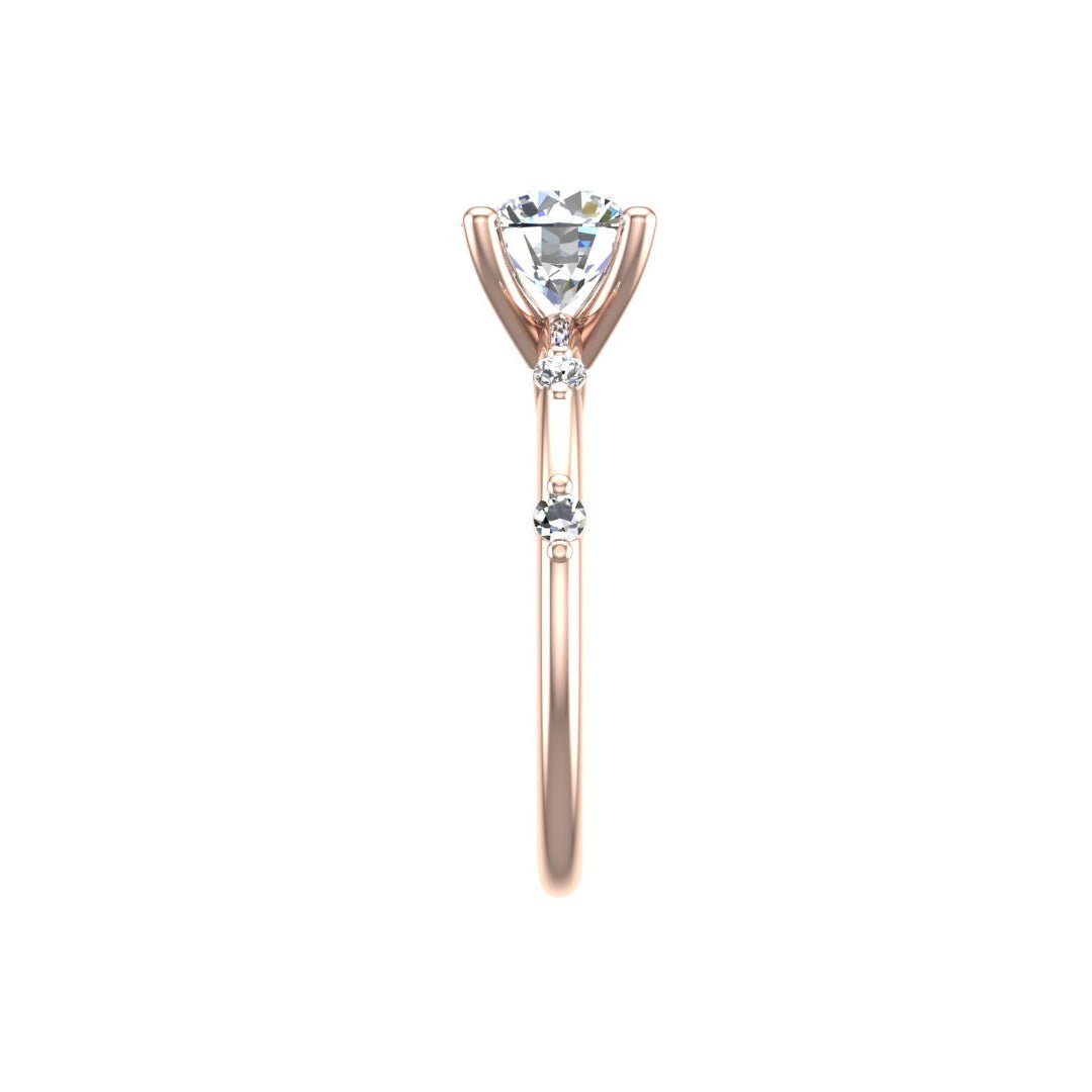 Eden Gallery Solitaire Engagement Ring in $14K Rose Gold$