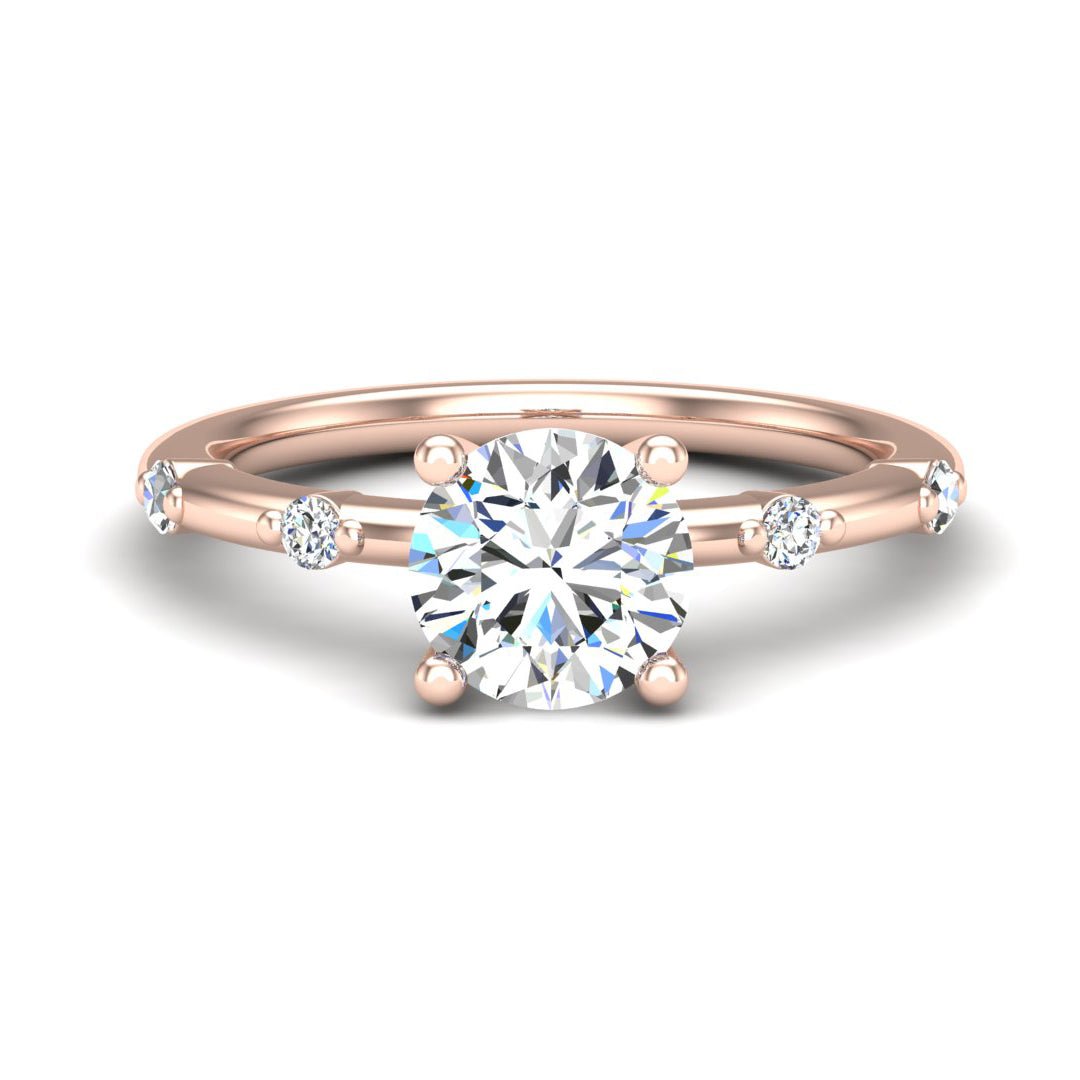 Eden Gallery Solitaire Engagement Ring in $14K Rose Gold$