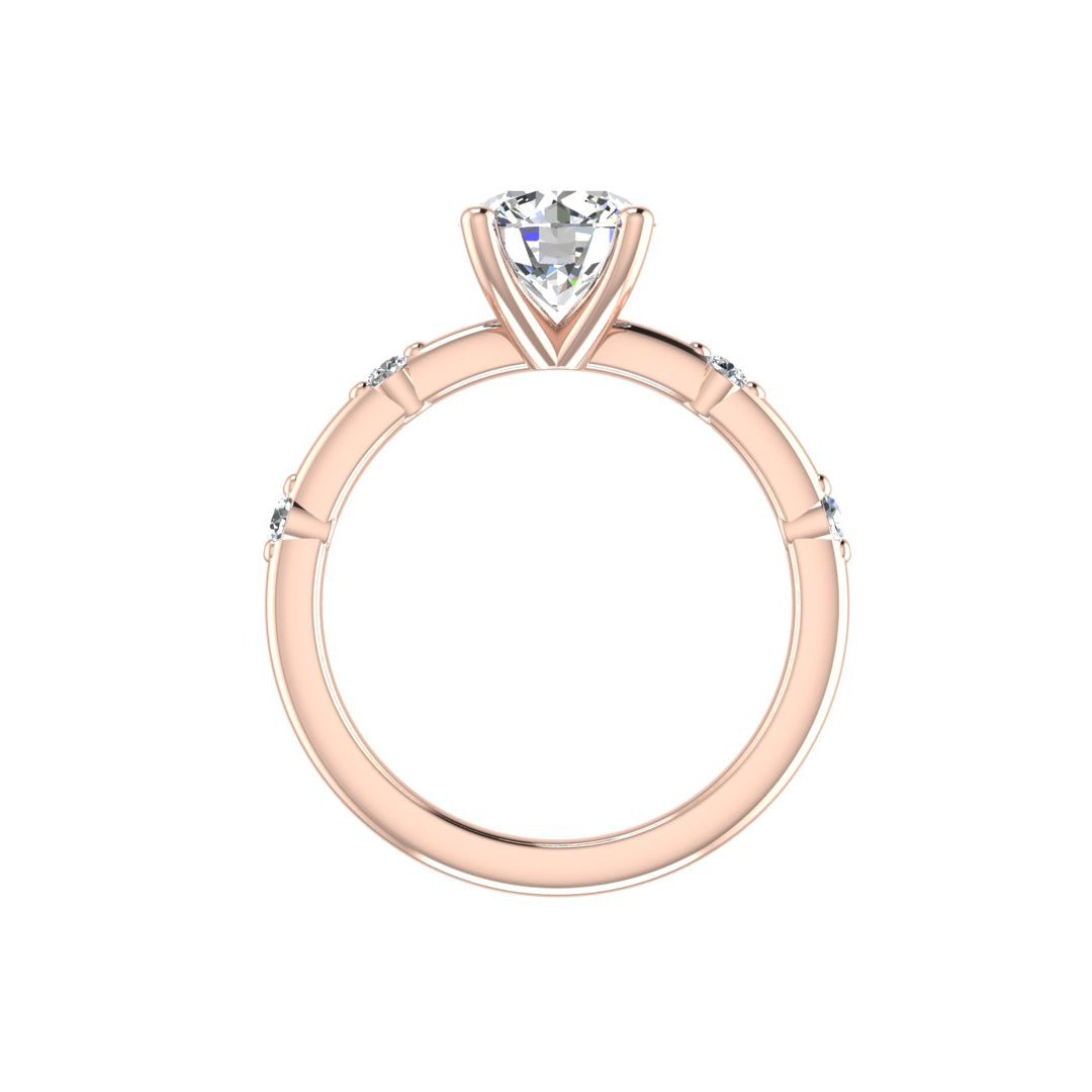 Eden Gallery Solitaire Engagement Ring in $14K Rose Gold$ 