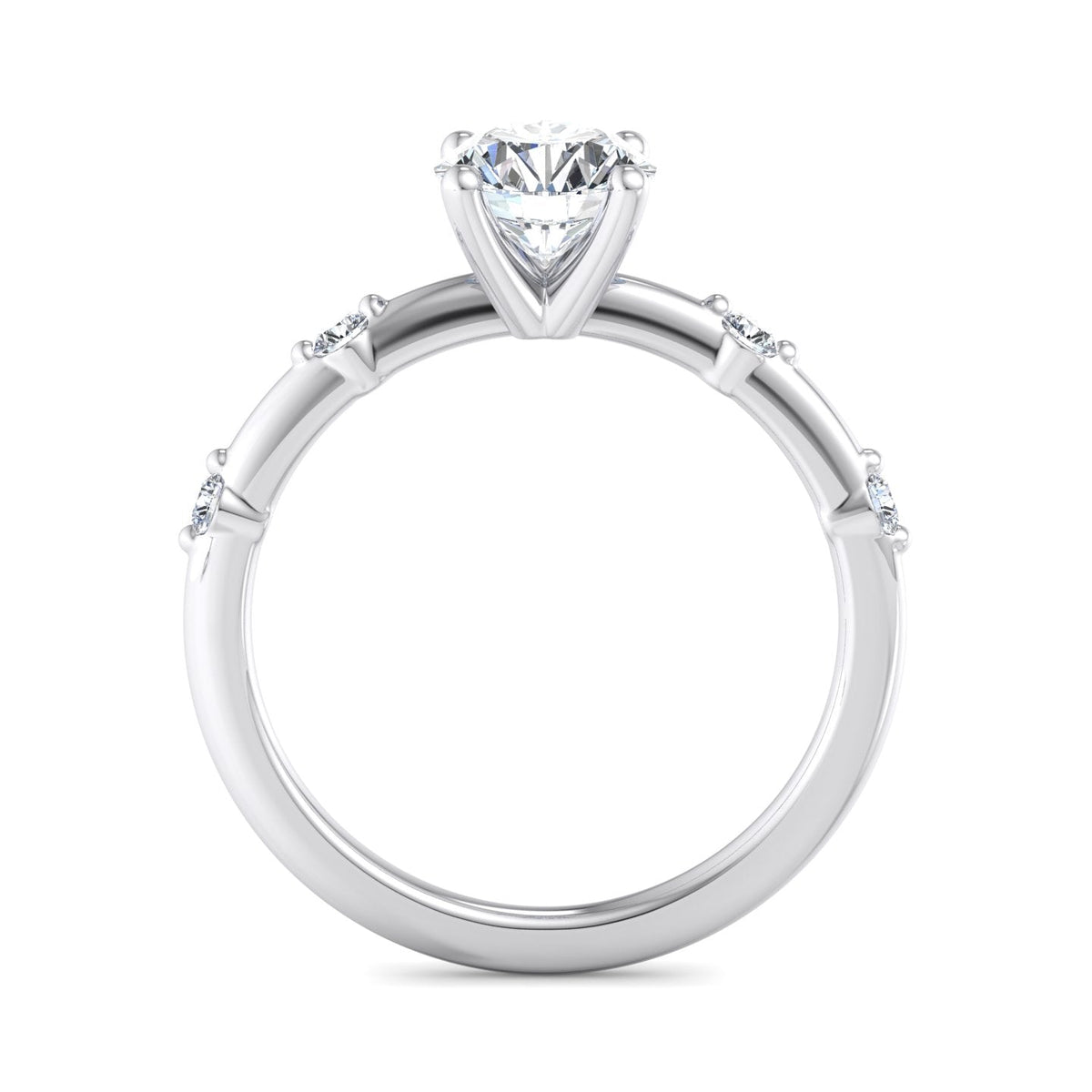 Eden Gallery Solitaire Engagement Ring in $14K White Gold 18K White Gold Platinum$