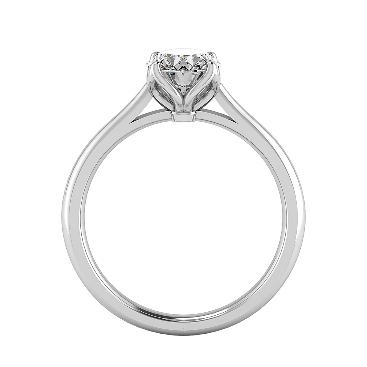 Eira Timeless Solitaire Engagement Ring in $14K White Gold 18K White Gold Platinum$