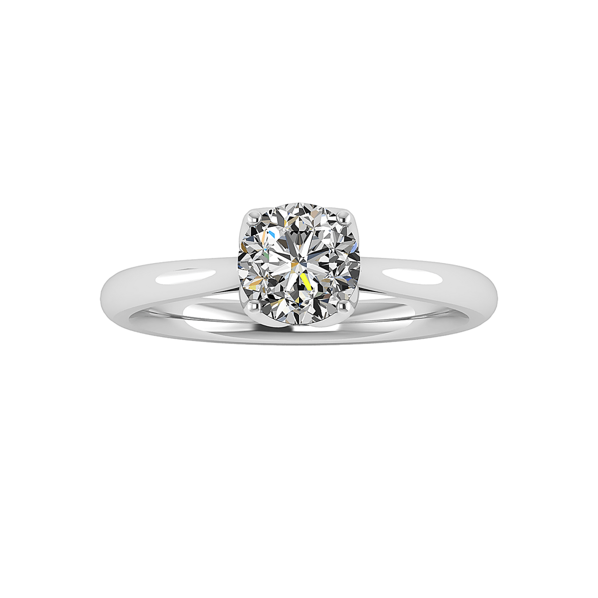 Eira Timeless Solitaire Engagement Ring in $14K White Gold 18K White Gold Platinum$