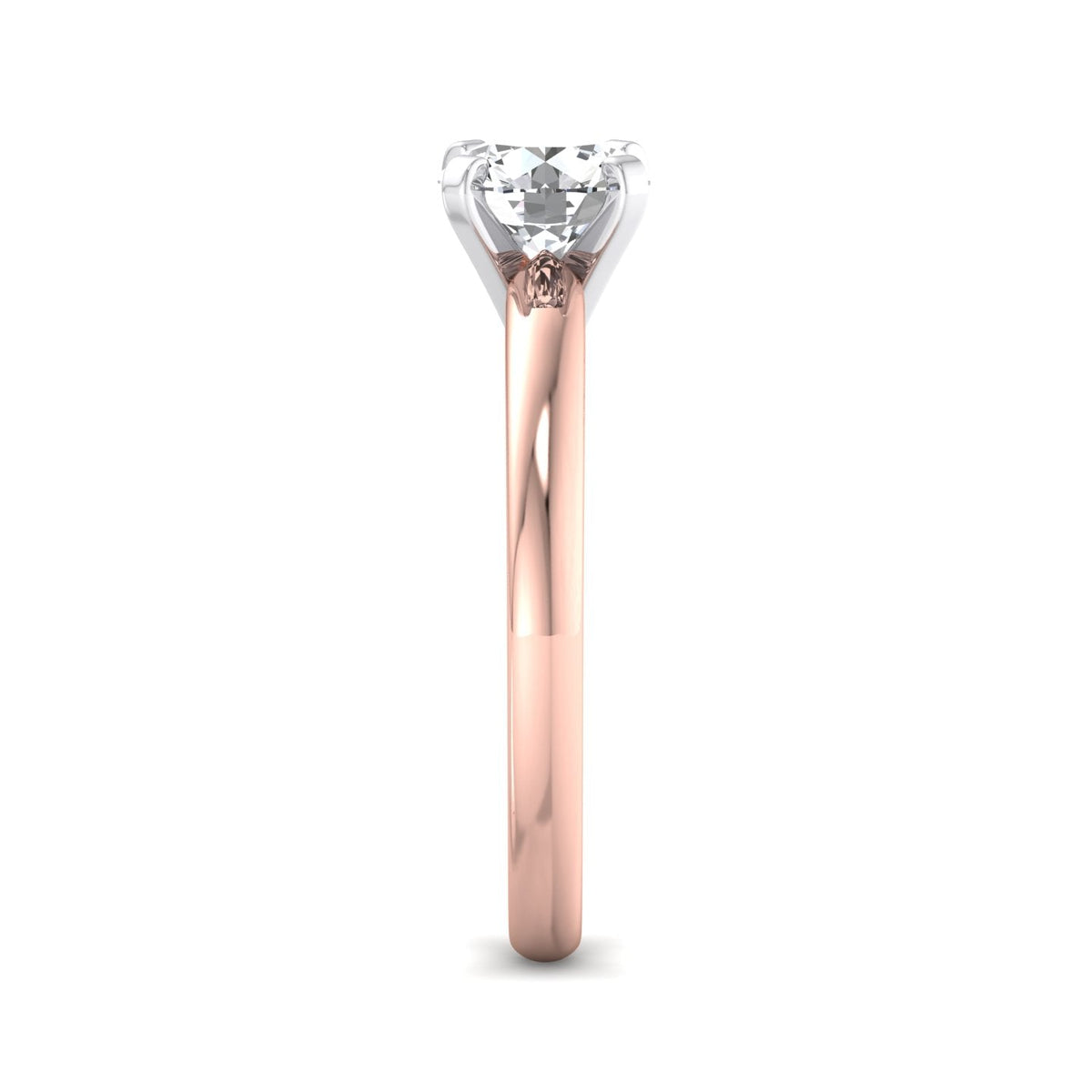 Faye 4-Prong Petite Solitaire Engagement Ring in $14K Rose Gold 18K Rose Gold$