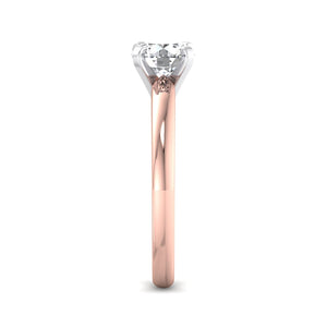 Faye 4-Prong Petite Solitaire Engagement Ring in $14K Rose Gold 18K Rose Gold$