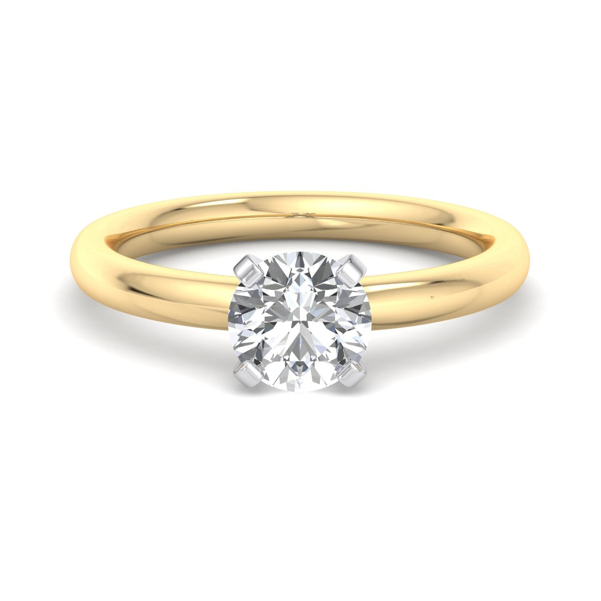 Faye 4-Prong Petite Solitaire Engagement Ring in $14K Yellow Gold 18K Yellow Gold$