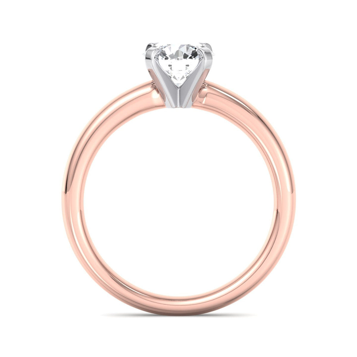 Faye 4-Prong Petite Solitaire Engagement Ring in $14K Rose Gold 18K Rose Gold$