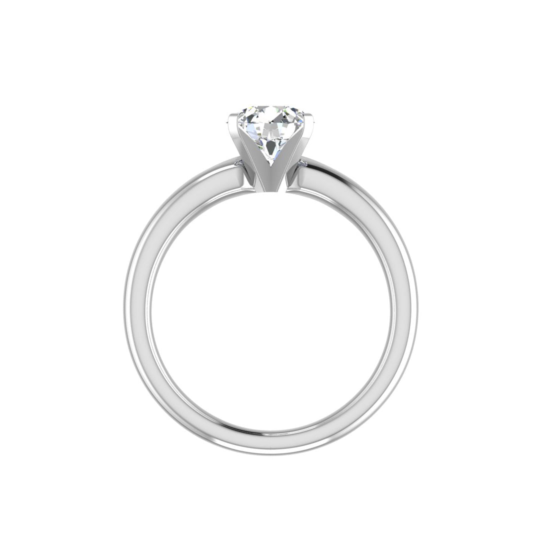 Faye 4-Prong Petite Solitaire Engagement Ring in $14K White Gold 18K White Gold$