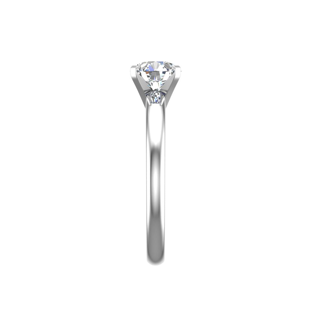 Faye 4-Prong Petite Solitaire Engagement Ring in $14K White Gold 18K White Gold$