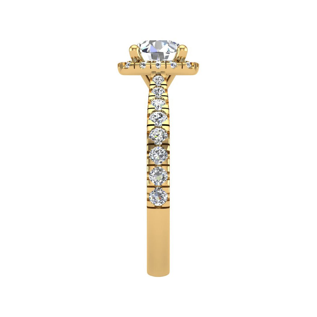 Floating Halo Engagement Ring – Glow Style in $14K Yellow Gold 18K Yellow Gold$