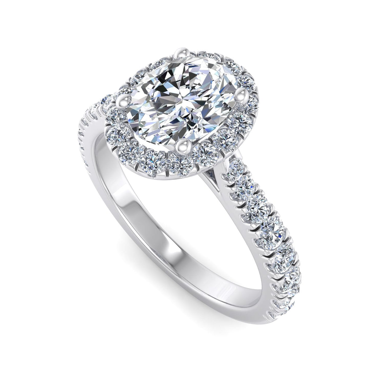 Floating Halo Engagement Ring – Glow Style