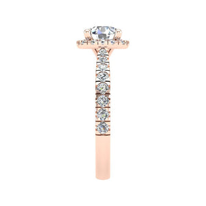 Floating Halo Engagement Ring – Glow Style in $14K Rose Gold 18K Rose Gold$ 