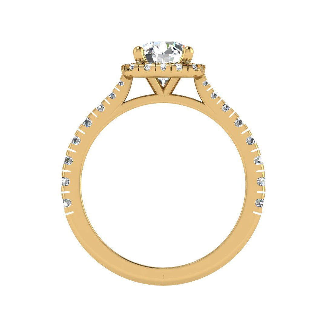 Floating Halo Engagement Ring – Glow Style in $14K Yellow Gold 18K Yellow Gold$