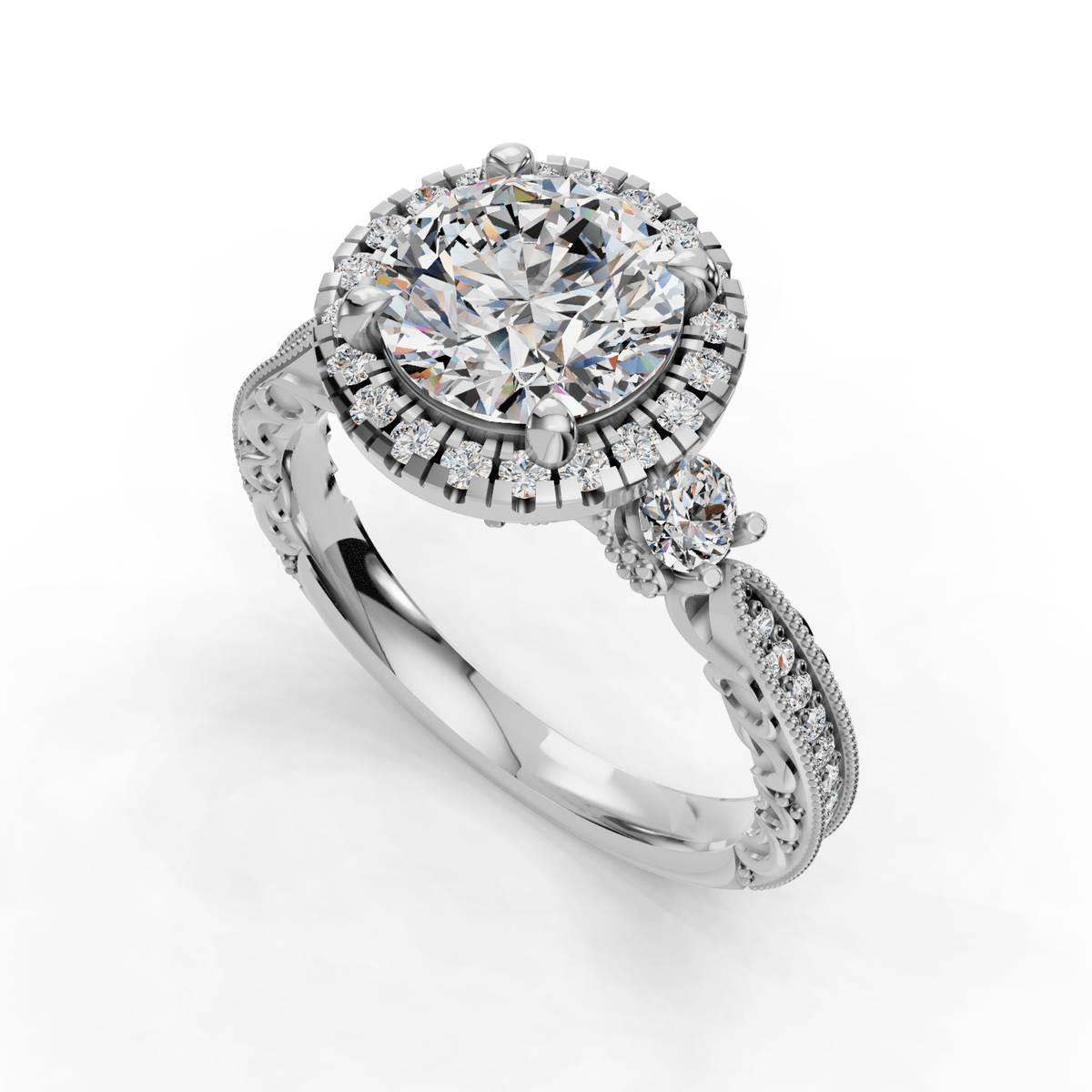Frost Halo Style Engagement Ring