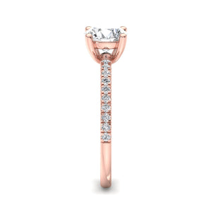 Gleam Pave Engagement Ring in $14K Rose Gold 18K Rose Gold$ 