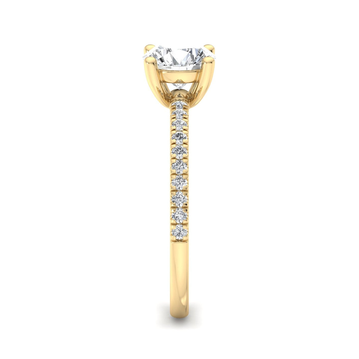 Gleam Pave Engagement Ring in $14K Yellow Gold 18K Yellow Gold$