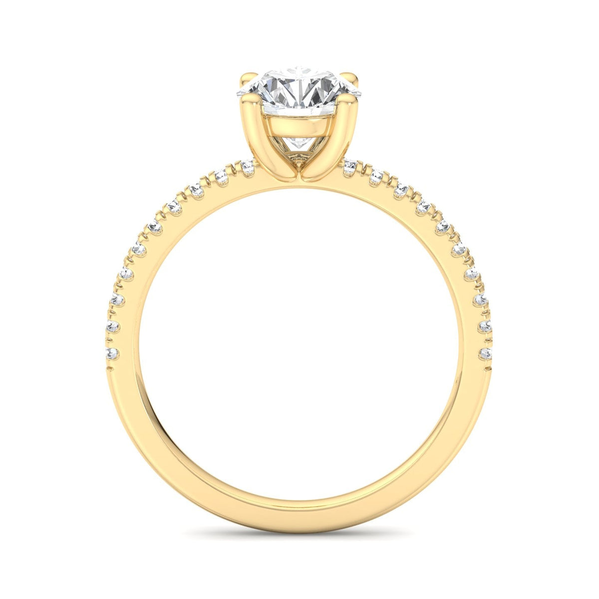 Gleam Pave Engagement Ring in $14K Yellow Gold 18K Yellow Gold$