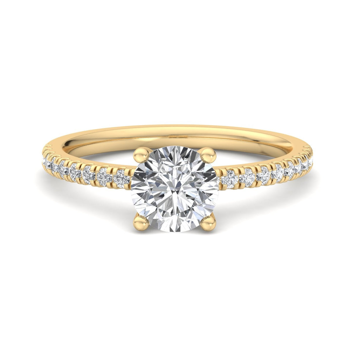 Gleam Pave Engagement Ring in $14K Yellow Gold 18K Yellow Gold$