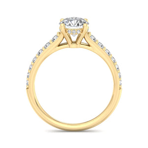 Glint Pave with Hidden Halo Engagement Ring in $14K Yellow Gold 18K Yellow Gold$ 