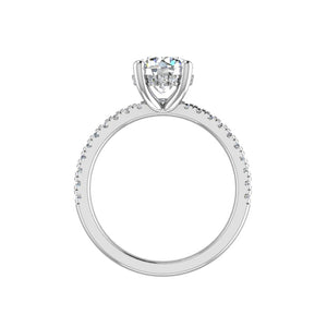 Glow Pave Hidden Halo Engagement Ring in $14K White Gold 18K White Gold Platinum$