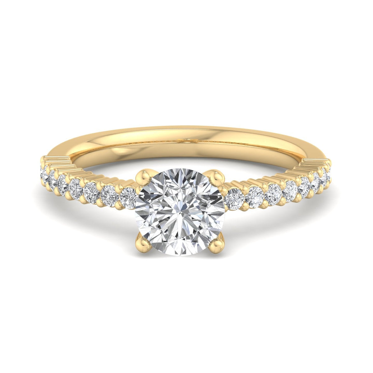 Ivy Band Solitaire Engagement Ring in $14K Yellow Gold 18K Yellow Gold$ 