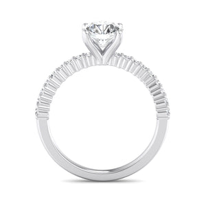 Ivy Band Solitaire Engagement Ring in $14K White Gold 18K White Gold Platinum$