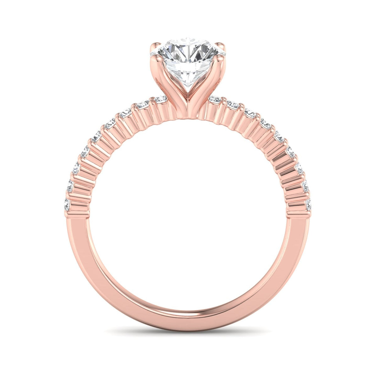 Ivy Band Solitaire Engagement Ring in $14K Rose Gold 18K Rose Gold$ 