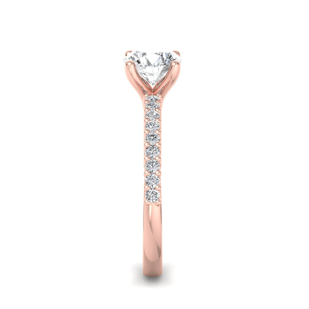 Ivy Band Solitaire Engagement Ring in $14K Rose Gold 18K Rose Gold$ 