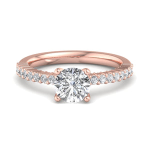 Ivy Band Solitaire Engagement Ring in $14K Rose Gold 18K Rose Gold$ 