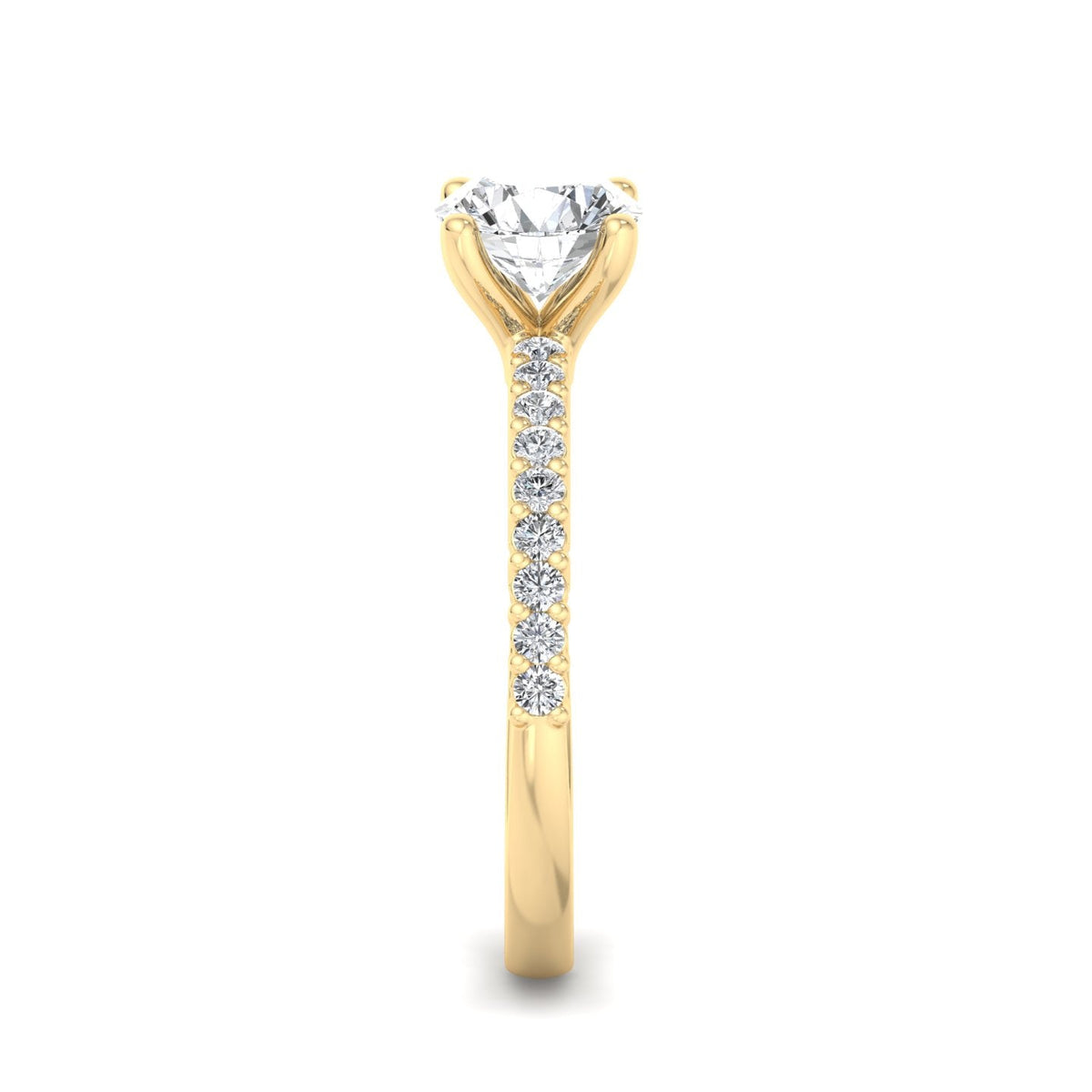 Ivy Band Solitaire Engagement Ring in $14K Yellow Gold 18K Yellow Gold$ 