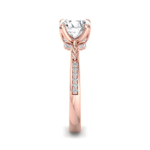 Lumen Pave Engagement Ring in $14K Rose Gold$ 