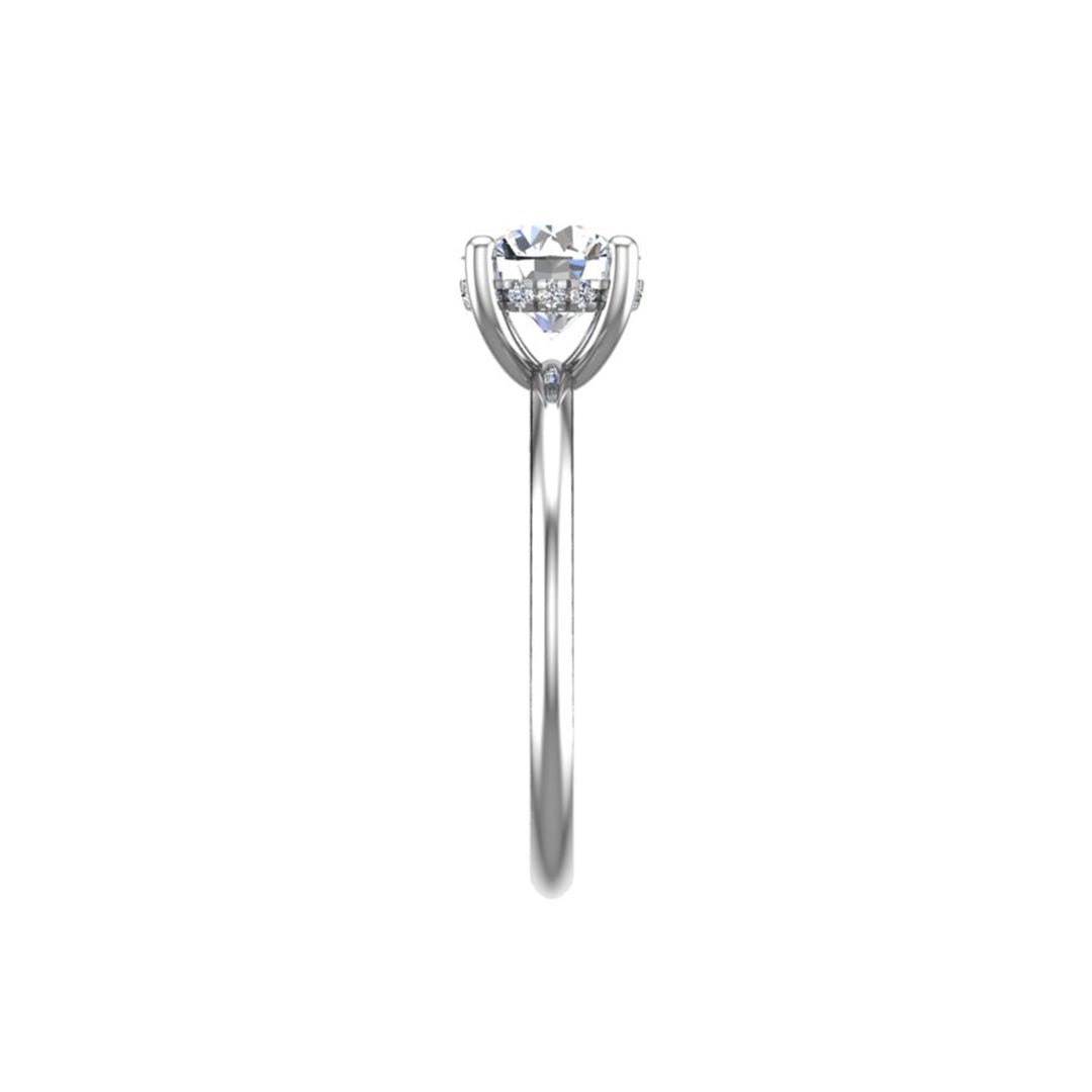 Lush Hidden Halo Engagement Ring in $14K White Gold 18K White Gold Platinum$