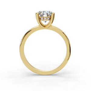 Lush Hidden Halo Engagement Ring in  $14K Yellow Gold 18K Yellow Gold$