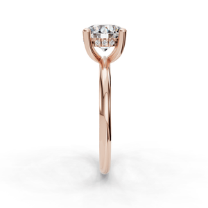 Lush Hidden Halo Engagement Ring in $14K Rose Gold 18K Rose Gold$ 