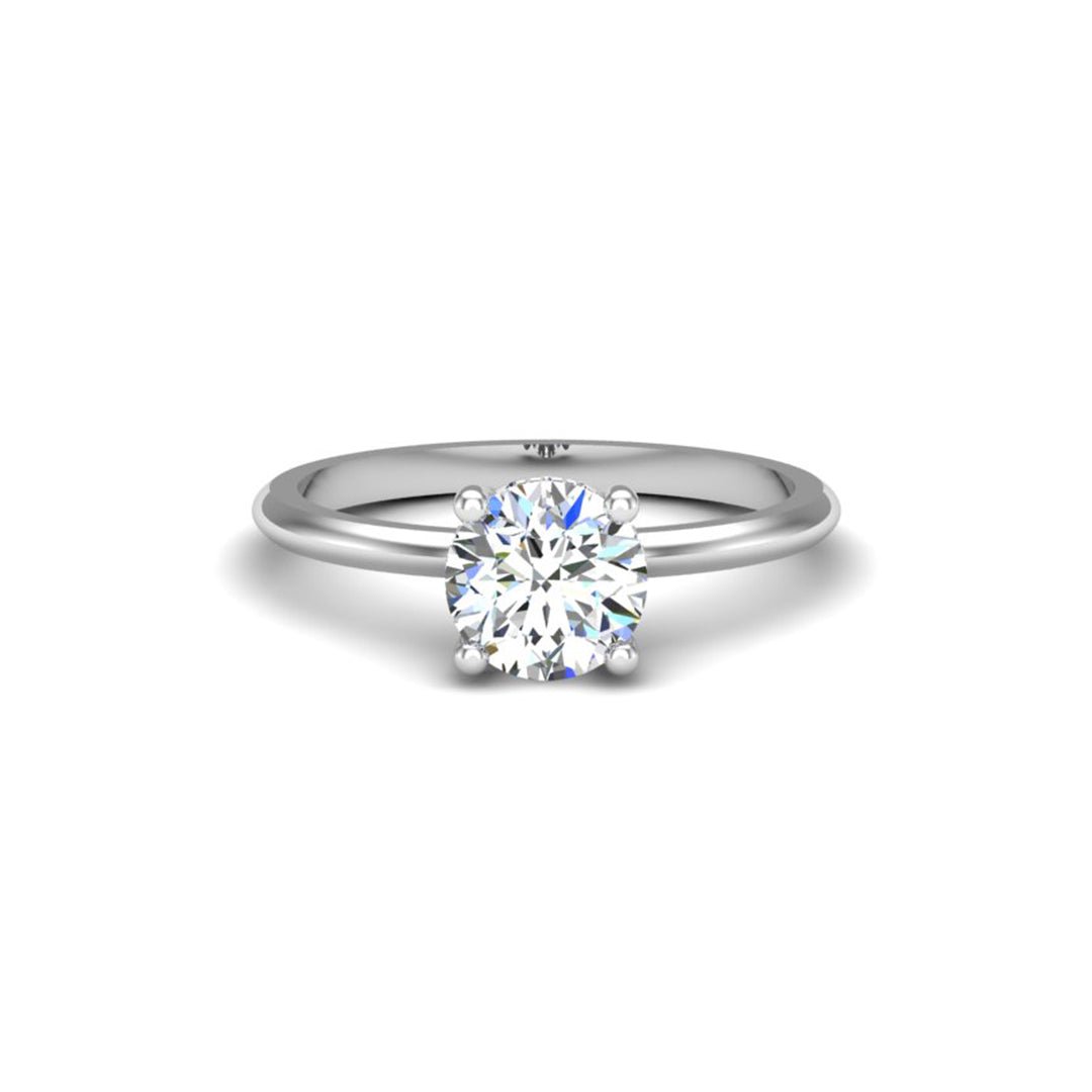 Lush Hidden Halo Engagement Ring in $14K White Gold 18K White Gold Platinum$