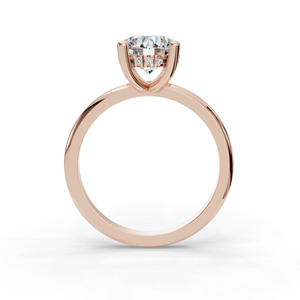 Lush Hidden Halo Engagement Ring in $14K Rose Gold 18K Rose Gold$ 