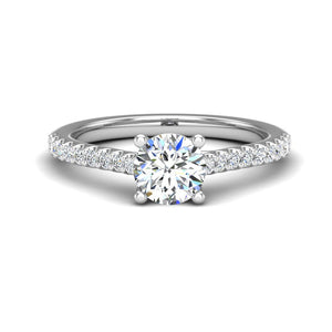 LuxeStone Solitaire Engagement Ring in $14K White Gold 18K White Gold Platinum$ 
