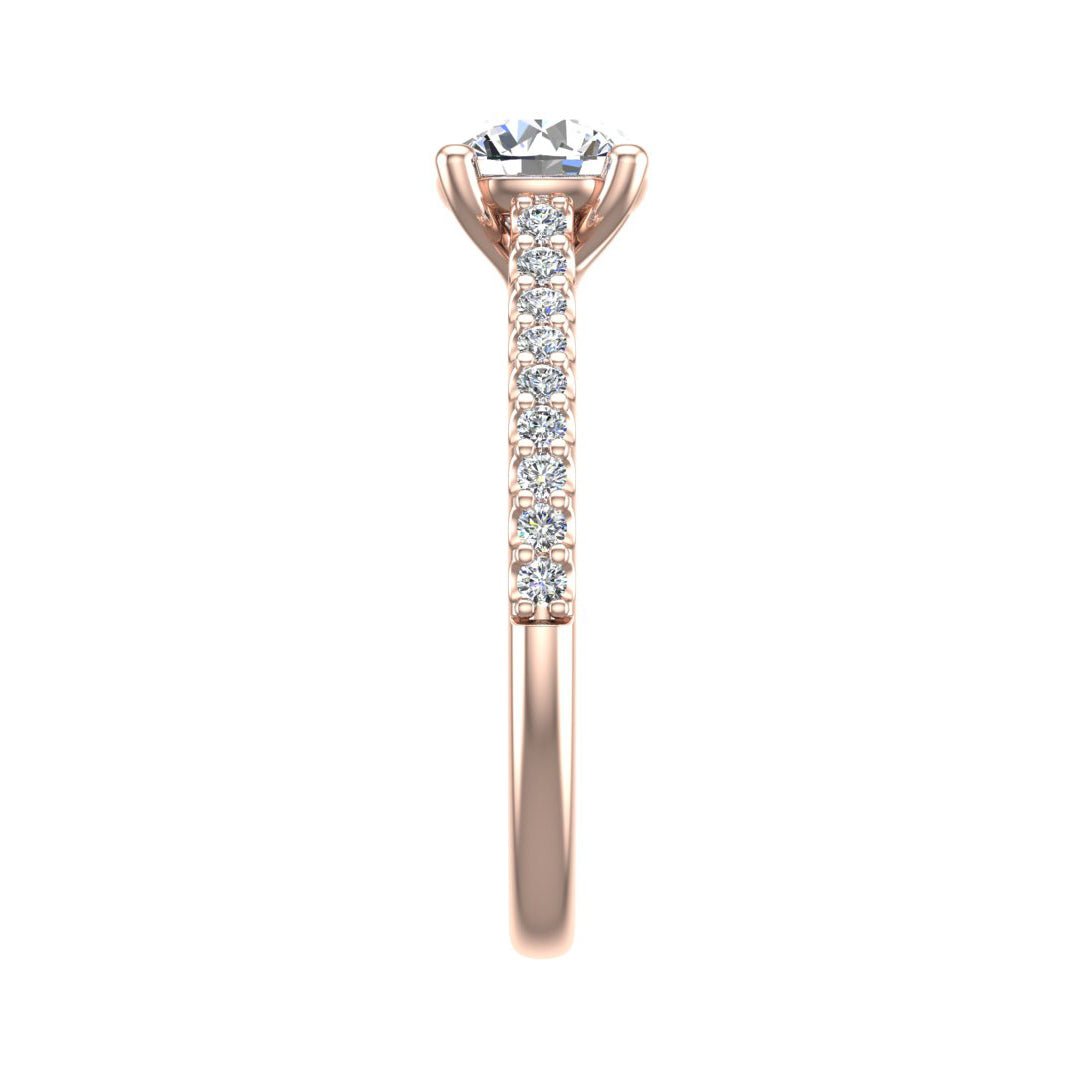 LuxeStone Solitaire Engagement Ring in $14K Rose Gold 18K Rose Gold$ 