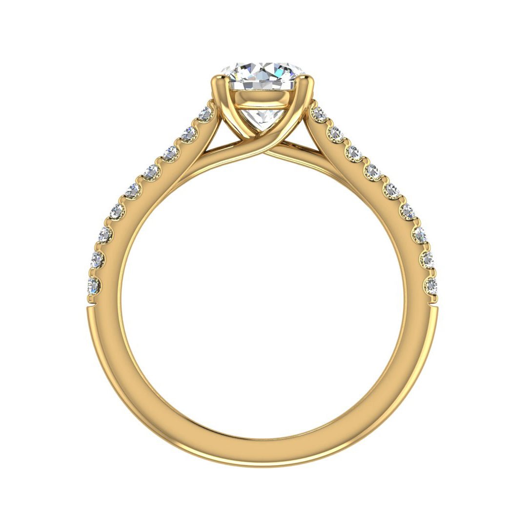 LuxeStone Solitaire Engagement Ring in $14K Yellow Gold 18K Yellow Gold$ 