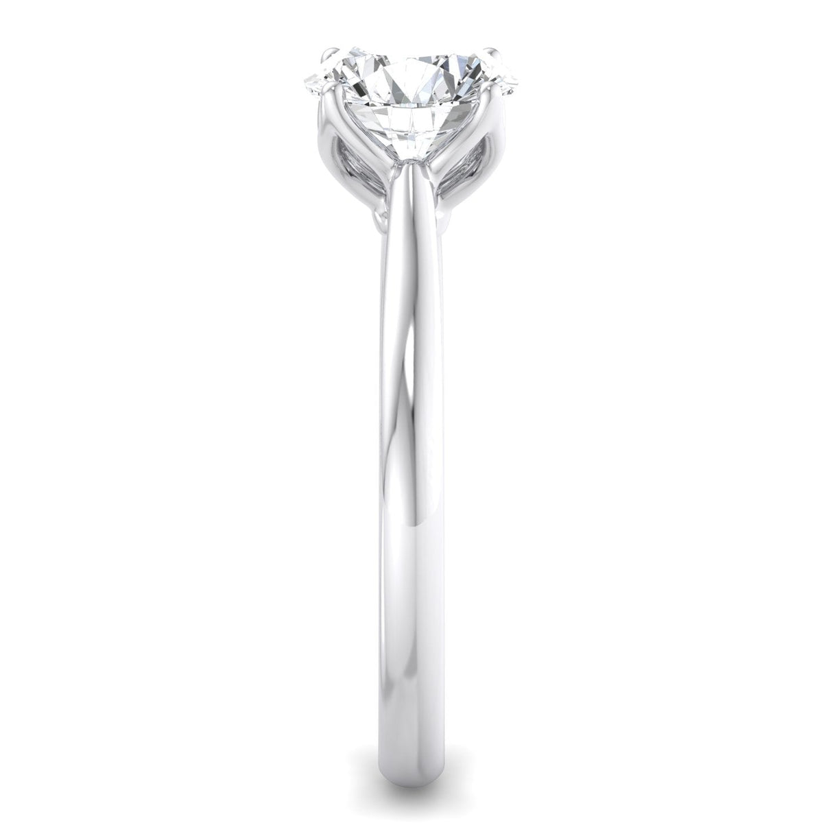 Lyra Minimalist Solitaire Engagement Ring in $14K White Gold 18K White Gold Platinum$