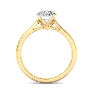 Lyra Minimalist Solitaire Engagement Ring in $14K Yellow Gold 18K Yellow Gold$