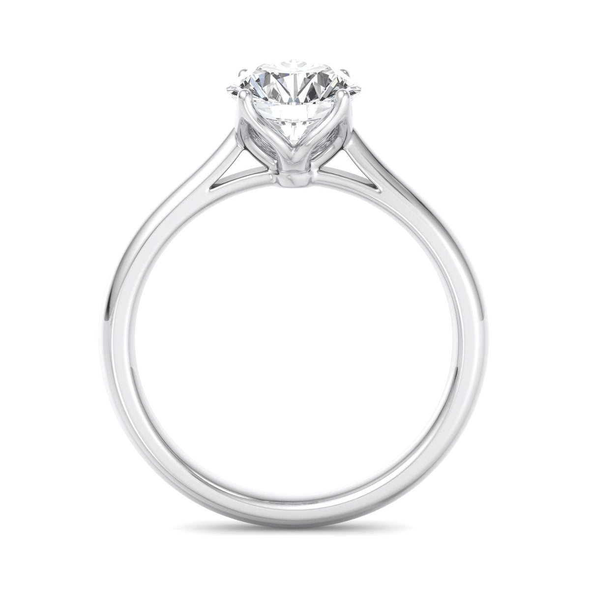 Lyra Minimalist Solitaire Engagement Ring in $14K White Gold 18K White Gold Platinum$