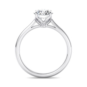 Lyra Minimalist Solitaire Engagement Ring in $14K White Gold 18K White Gold Platinum$