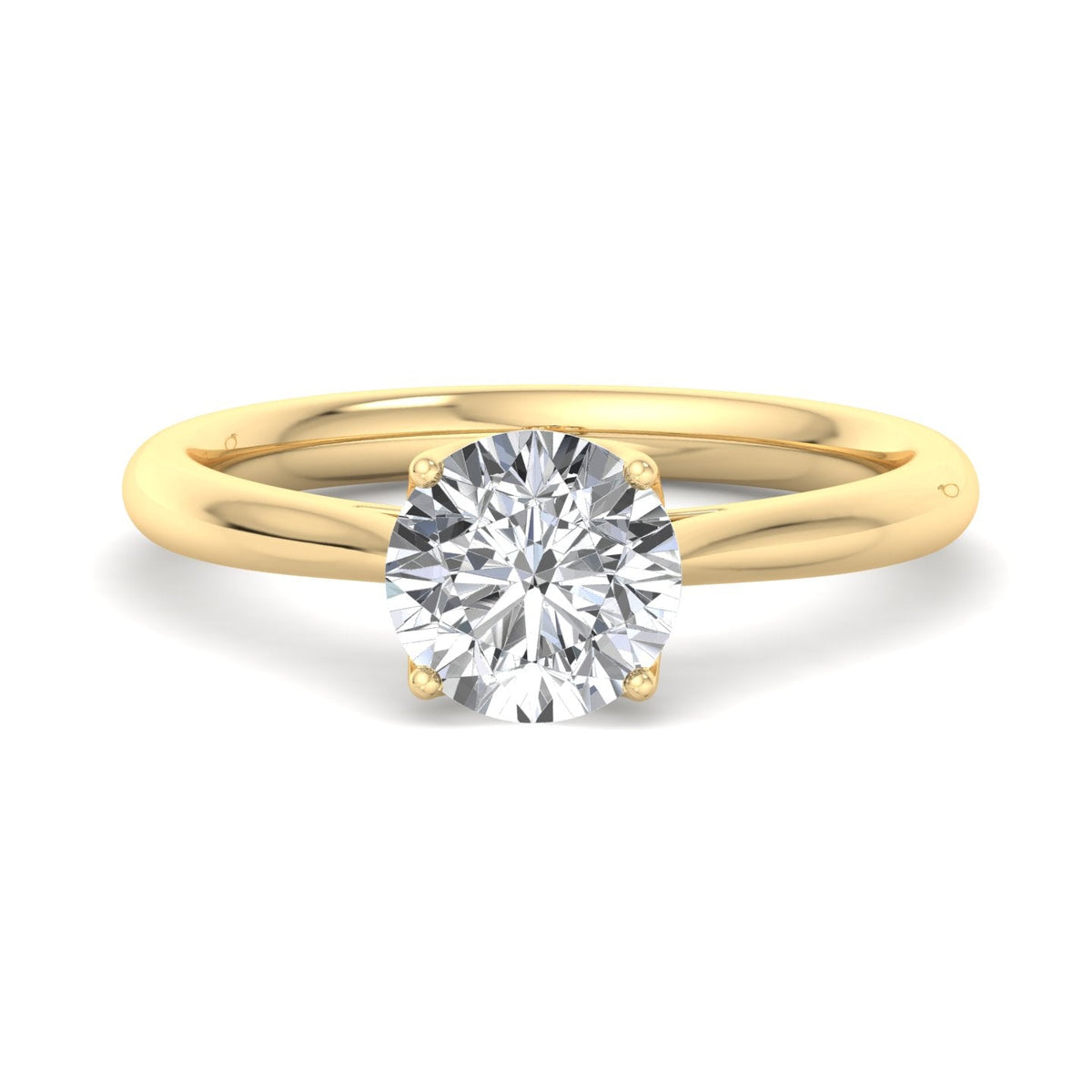 Lyra Minimalist Solitaire Engagement Ring in $14K Yellow Gold 18K Yellow Gold$